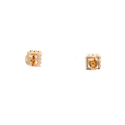 Crown CZ Square Earrings - 08