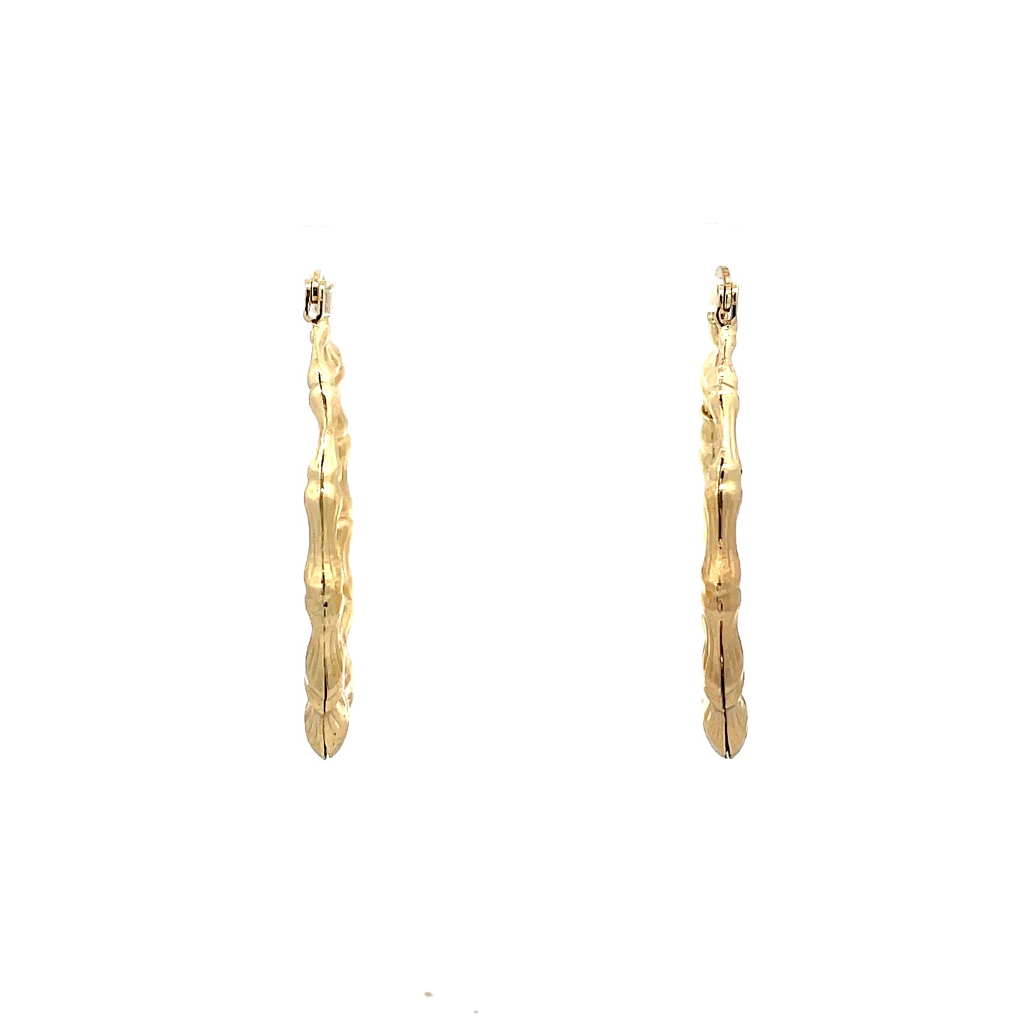 Small Bamboo Initial Earrings "L"