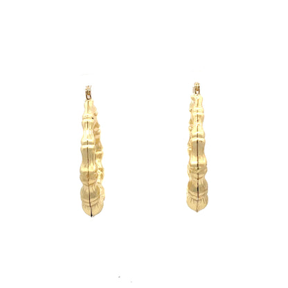 Small Bamboo Initial Earrings "N"