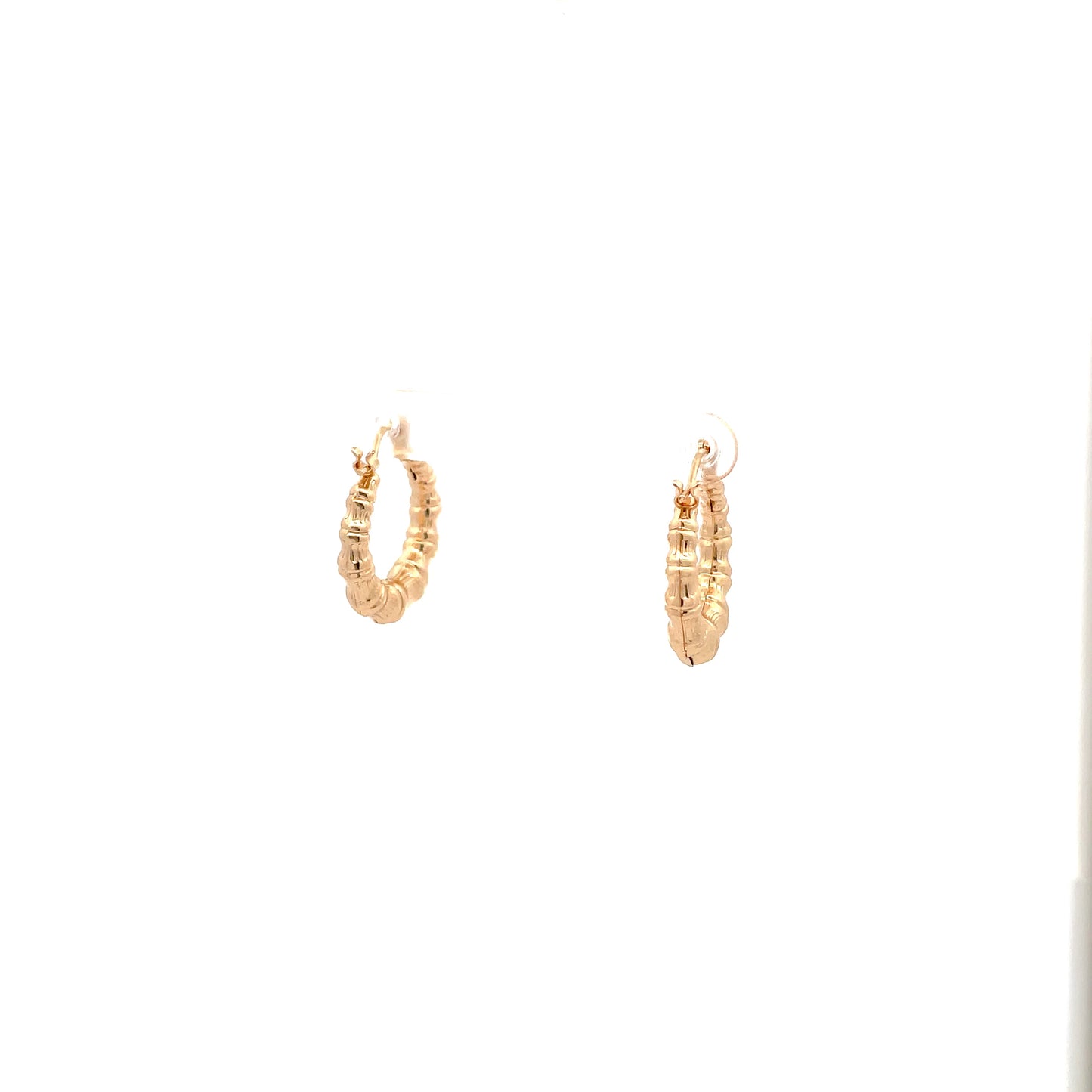 New Bamboo Hoop Earrings 21mm - 01