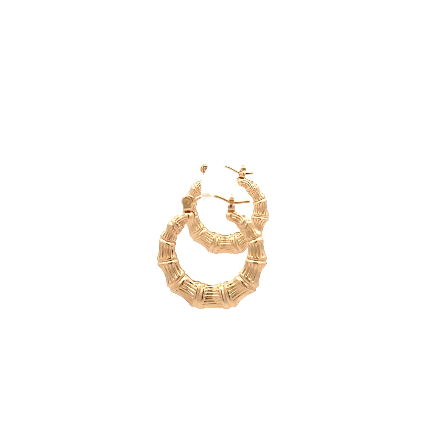 New Bamboo Hoop Earrings 25mm - 02