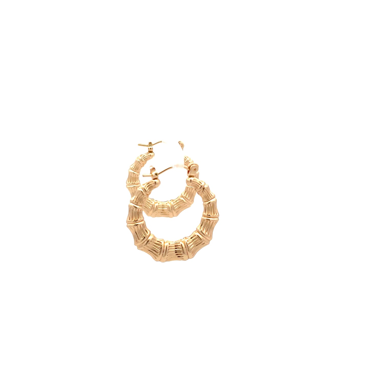 New Bamboo Hoop Earrings 25mm - 02