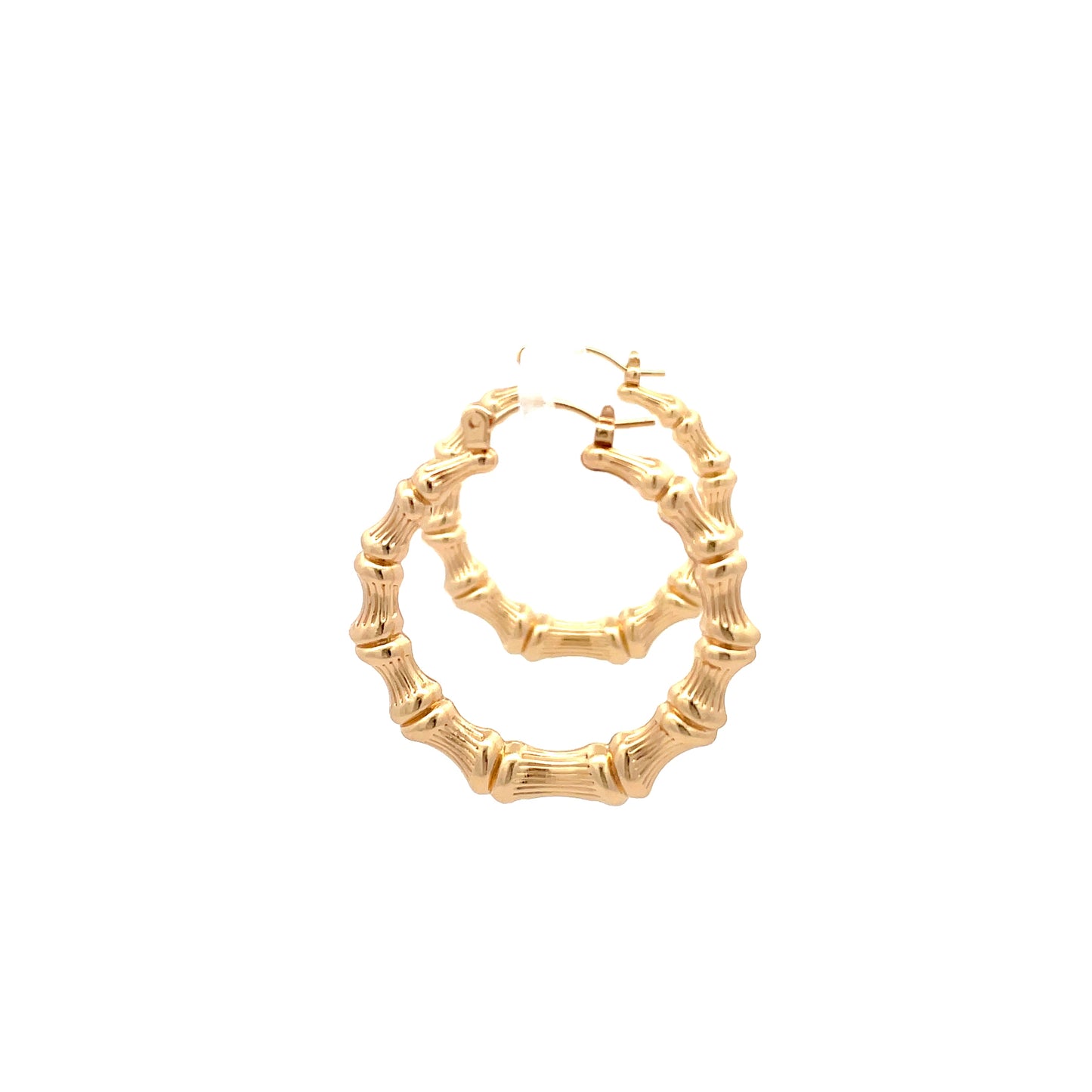 New Bamboo Hoop Earrings 21mm - 02