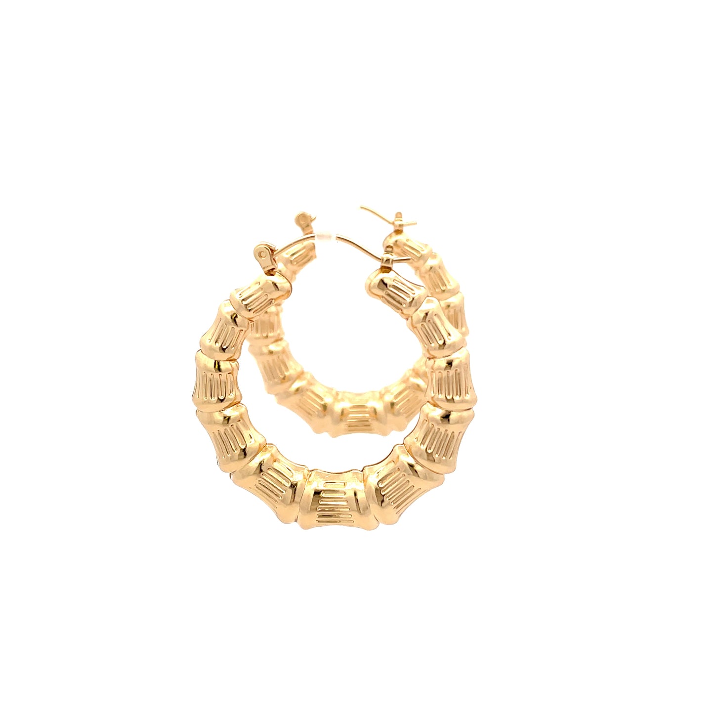 New Bamboo Hoop Earrings 25mm - 03