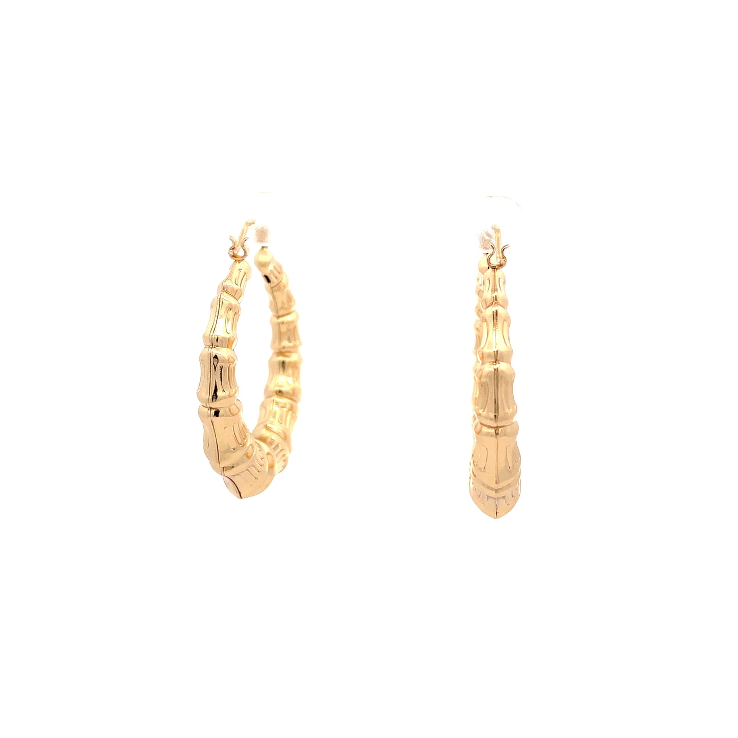 New Bamboo Hoop Earrings 25mm - 03