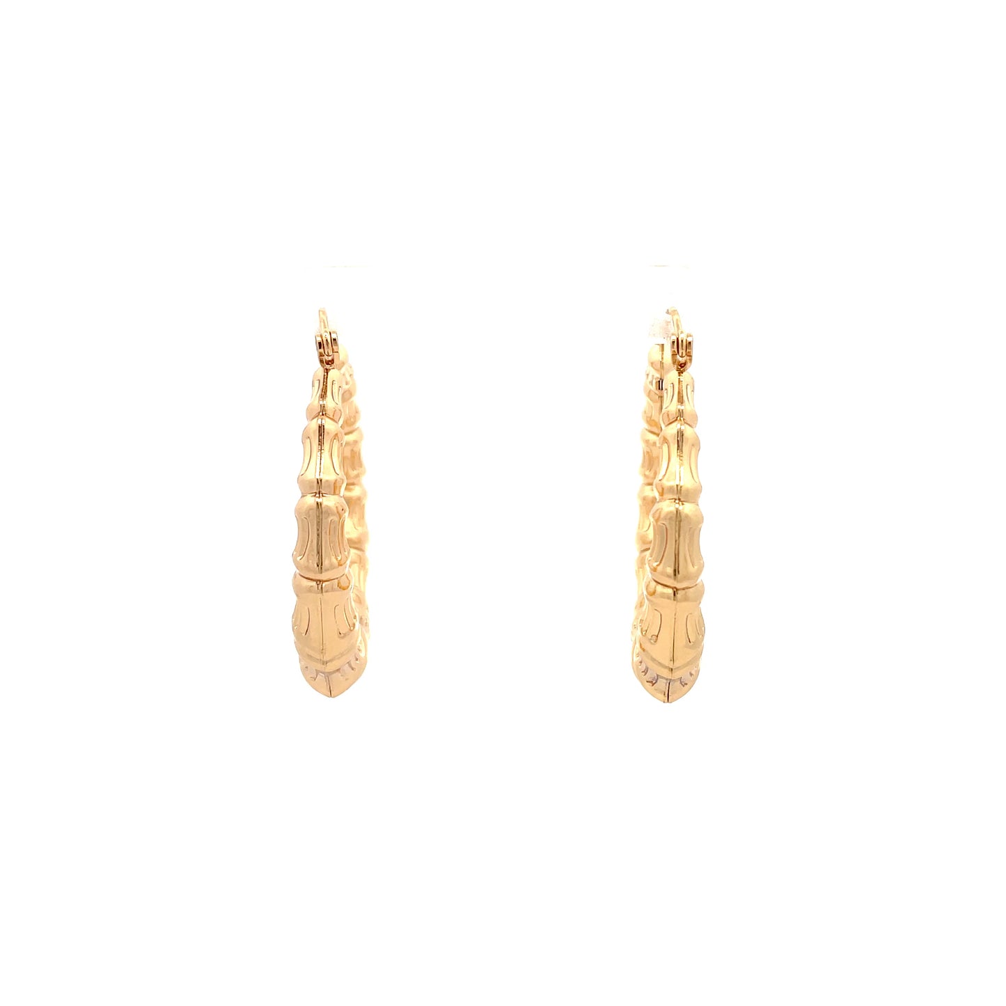 New Bamboo Hoop Earrings 25mm - 03