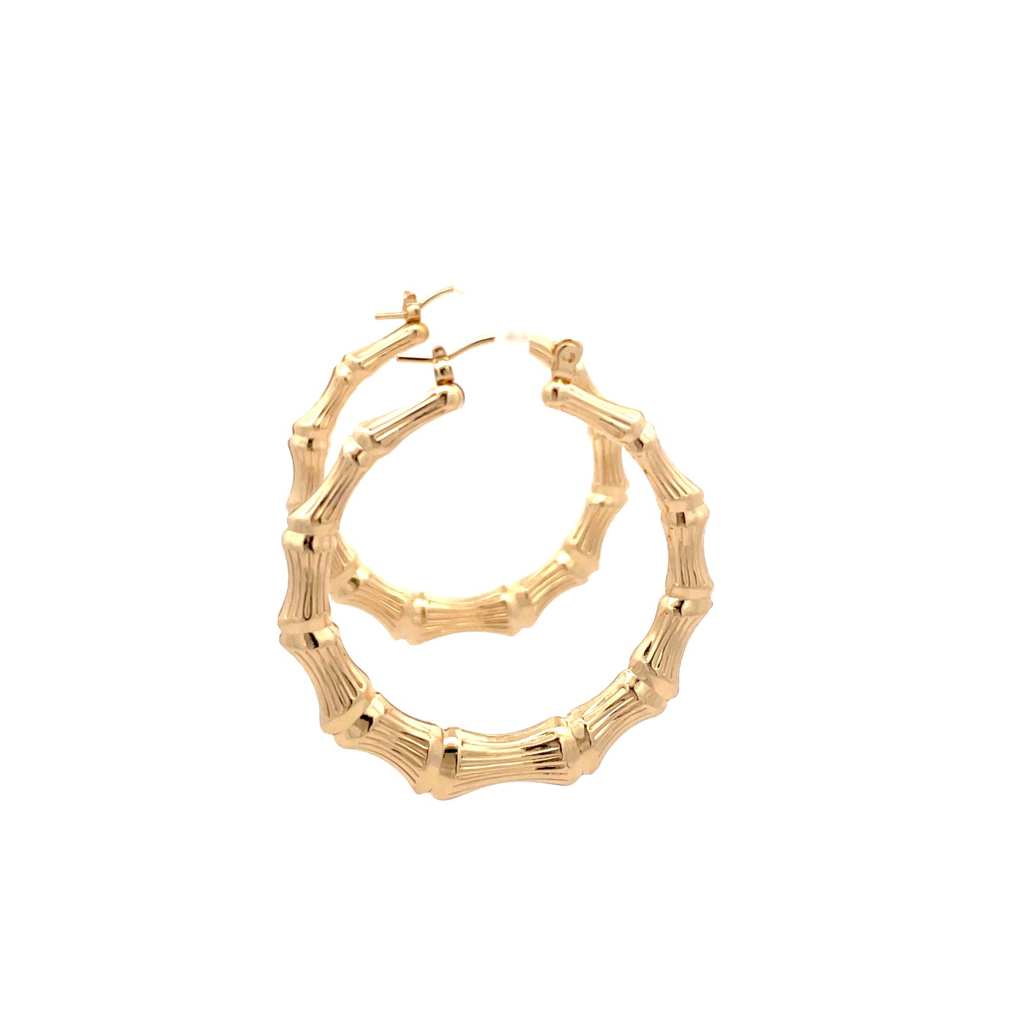 New Bamboo Hoop Earrings 21mm - 03