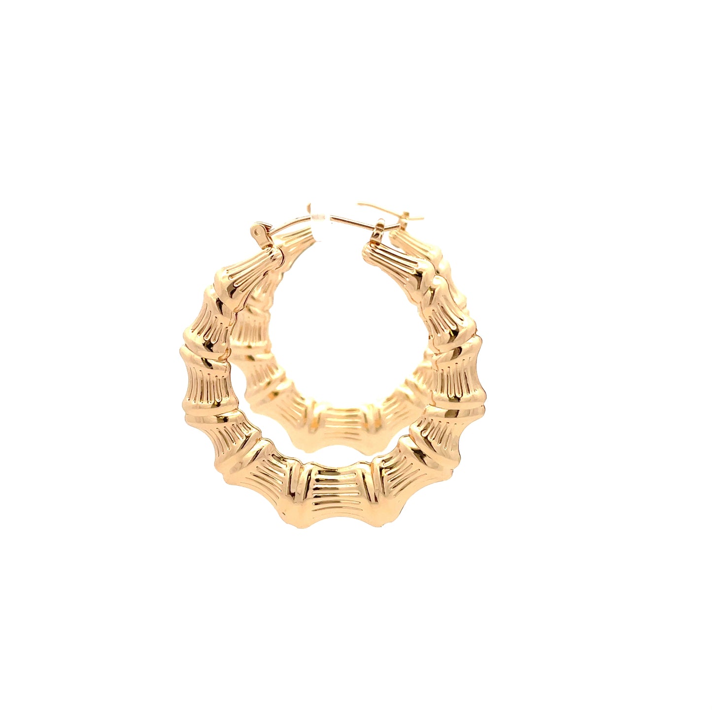 New Bamboo Hoop Earrings 25mm - 04