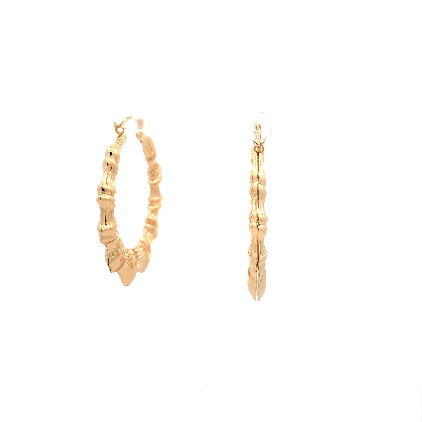 New Bamboo Hoop Earrings 25mm - 04