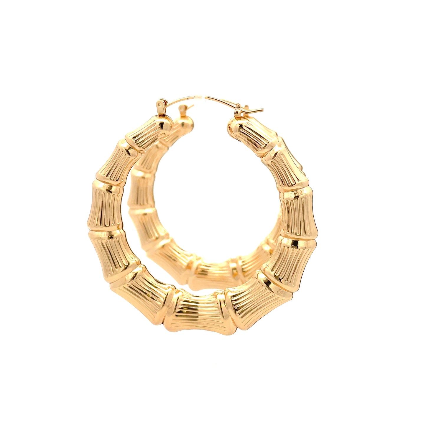 New Bamboo Hoop Earrings 25mm - 05