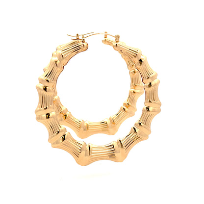 New Bamboo Hoop Earrings - 09