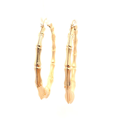New Bamboo Hoop Earrings - 10