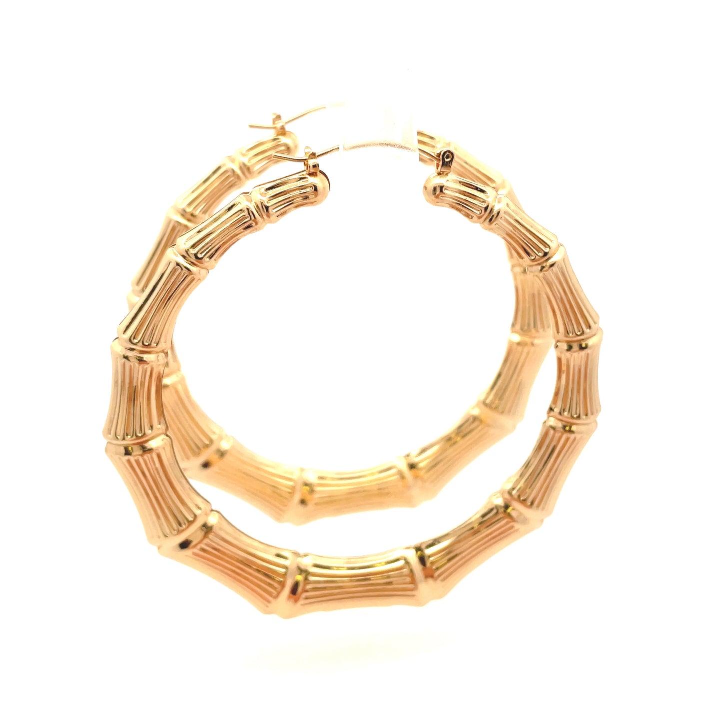 New Bamboo Hoop Earrings 25mm - 06