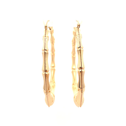New Bamboo Hoop Earrings - 10