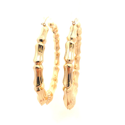 New Bamboo Hoop Earrings - 11