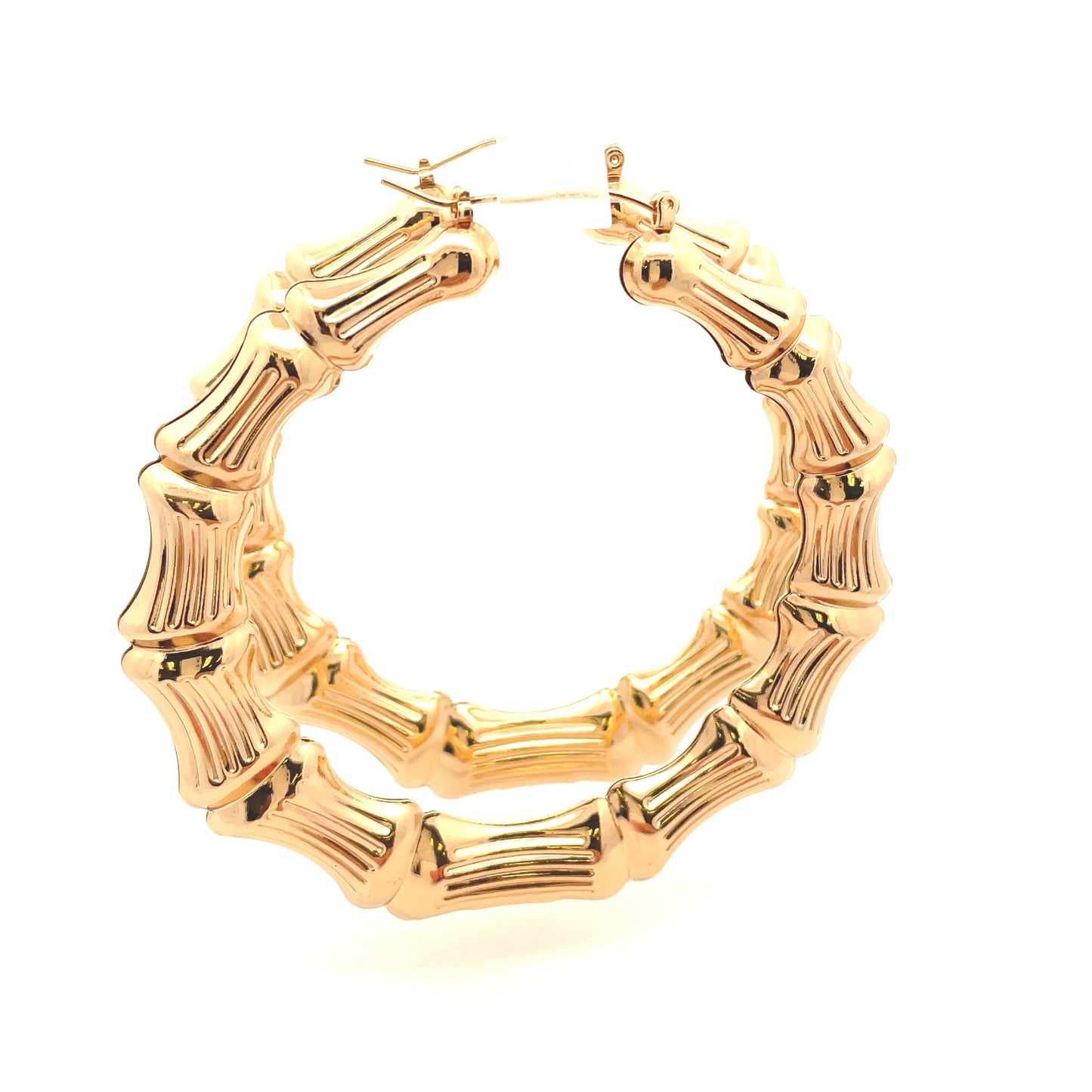 New Bamboo Hoop Earrings 21mm - 06