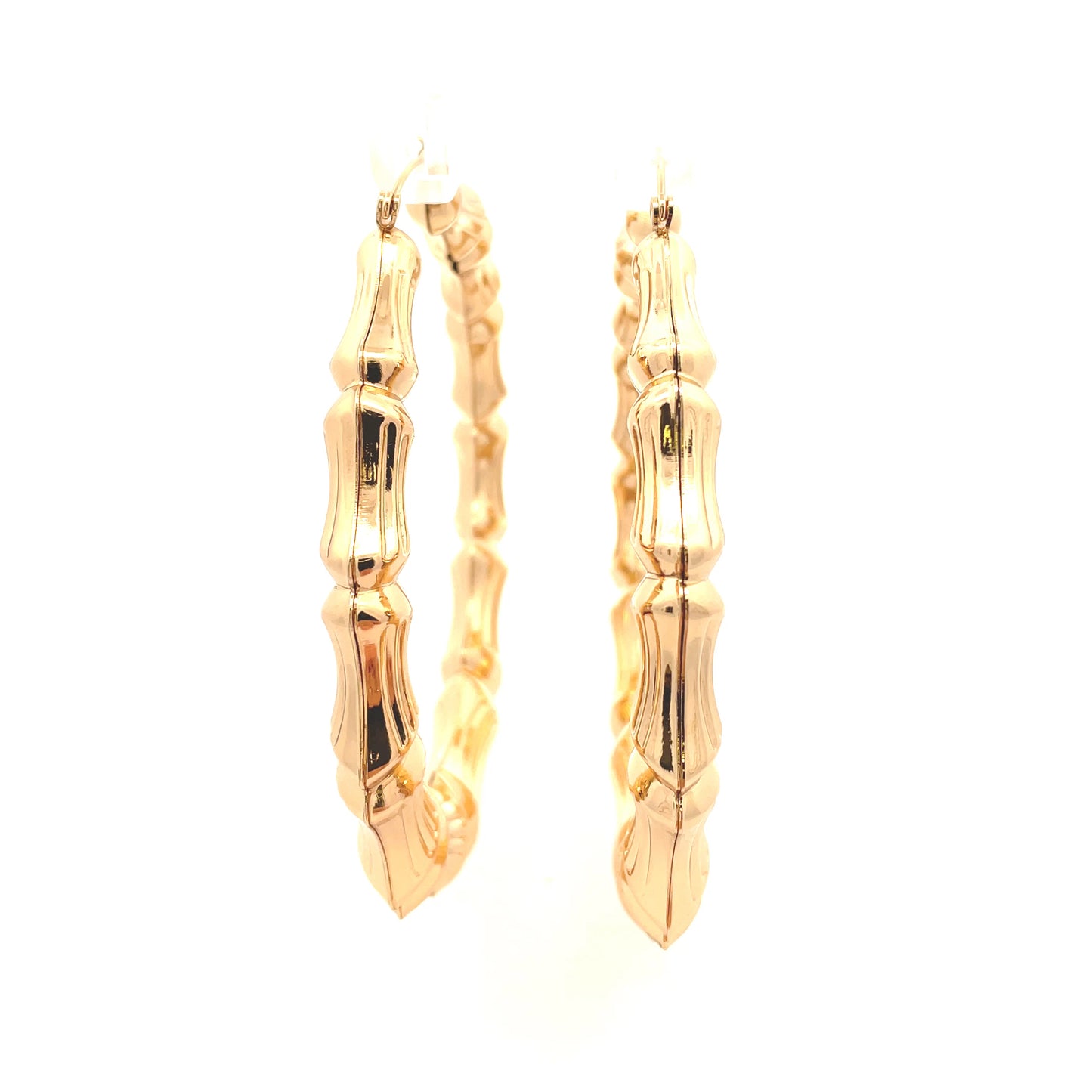 New Bamboo Hoop Earrings 21mm - 06