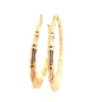 New Bamboo Hoop Earrings - 12