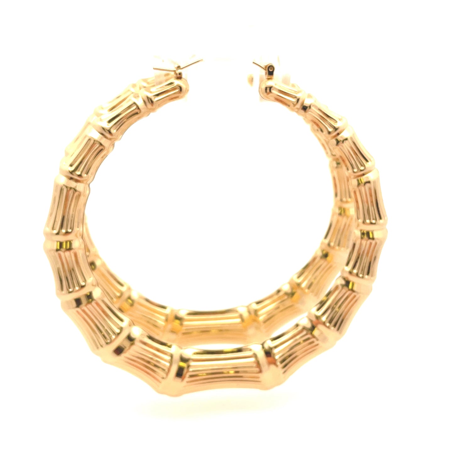 New Bamboo Hoop Earrings 25mm - 07