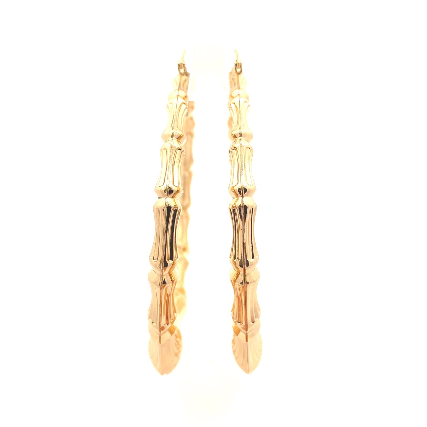 New Bamboo Hoop Earrings 25mm - 07