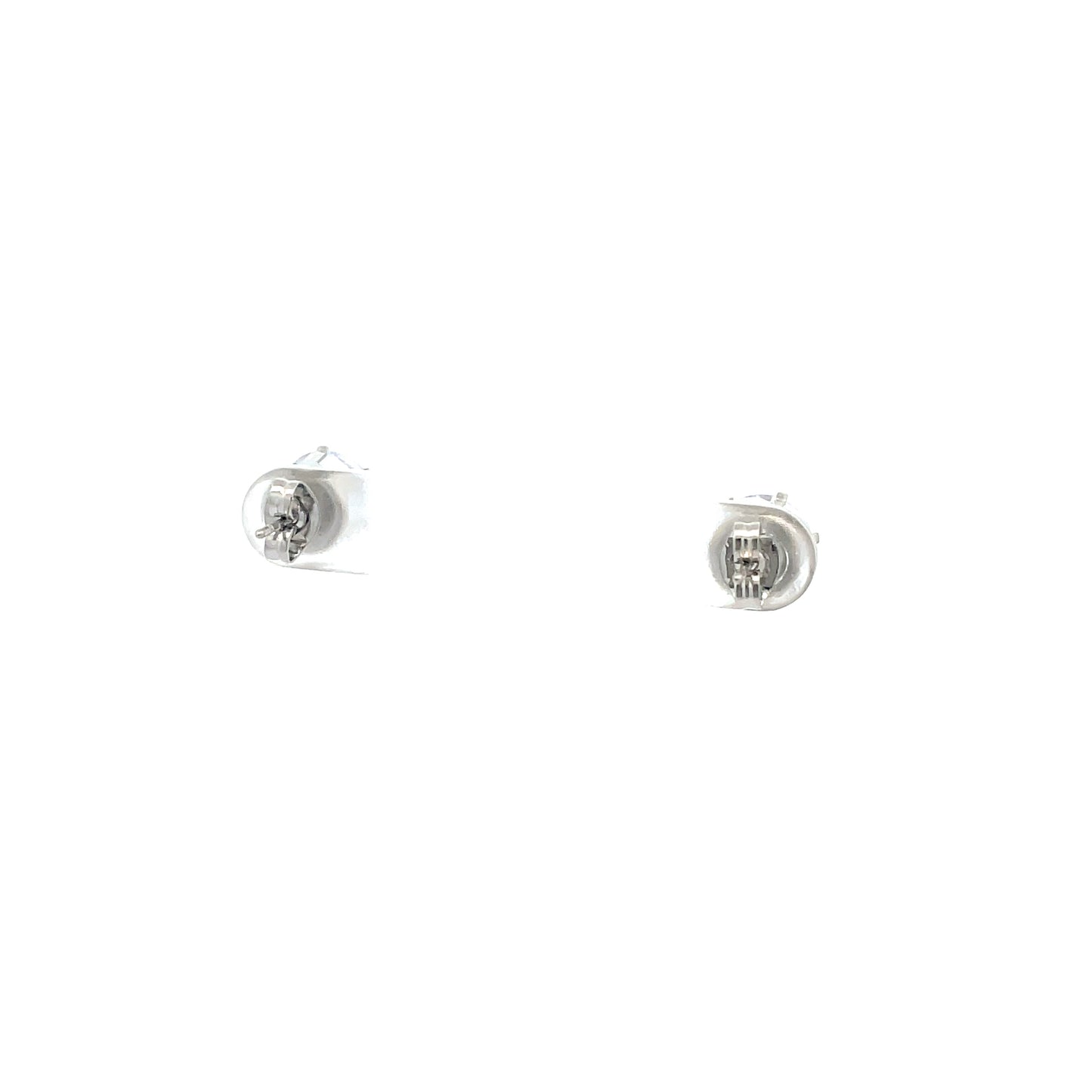 The One Cubic Zirconia Earrings Round - 8MM