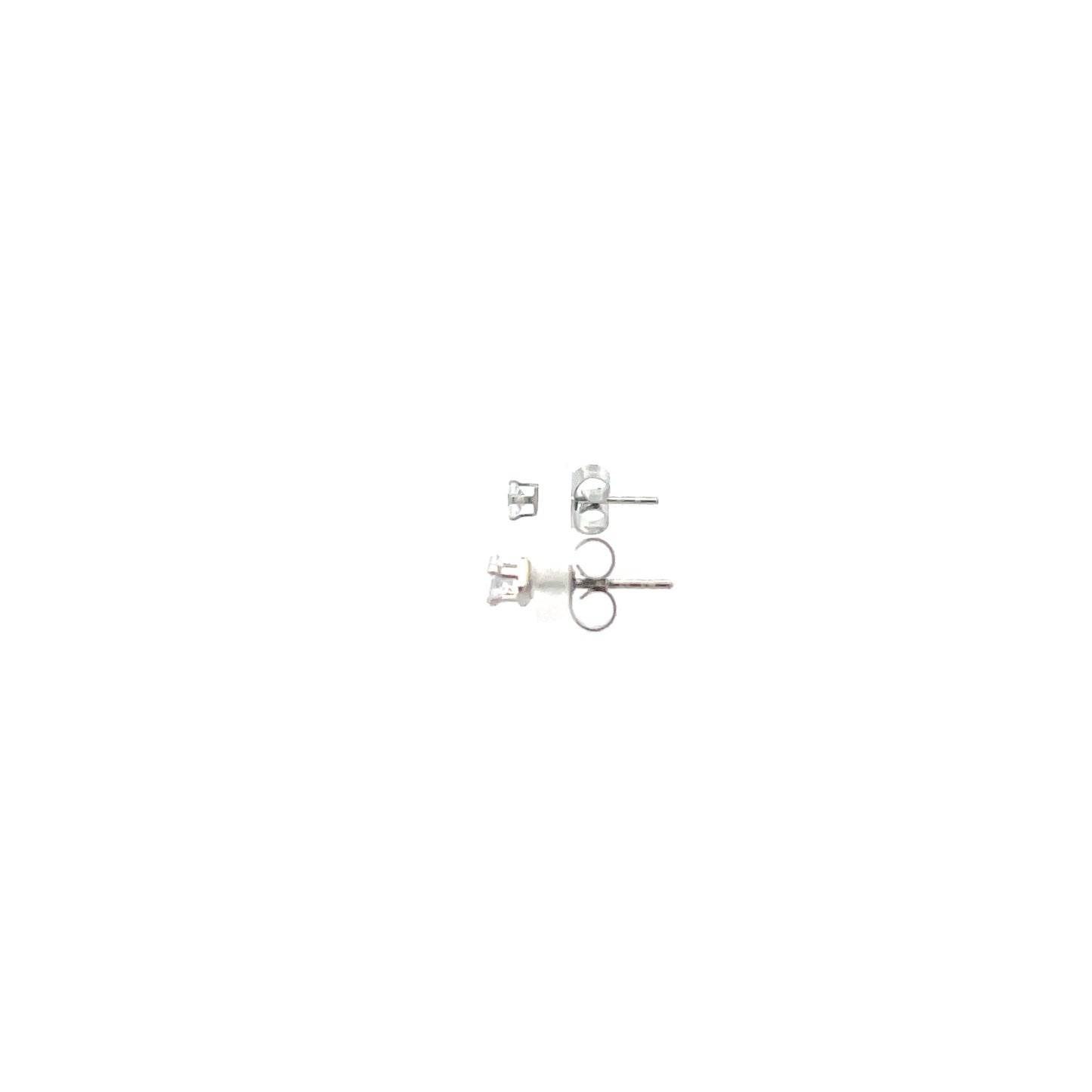 The One Cubic Zirconia Earrings Square - 3MM