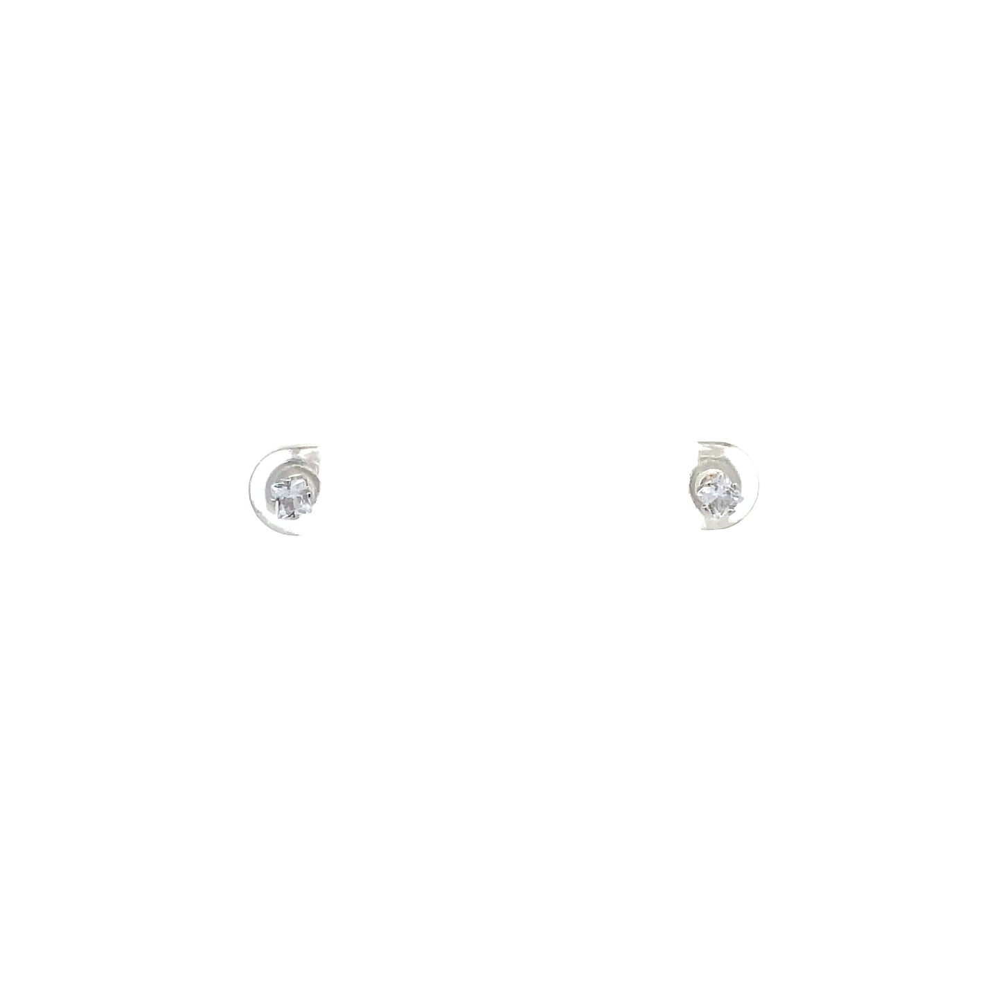 The One Cubic Zirconia Earrings Square - 3MM