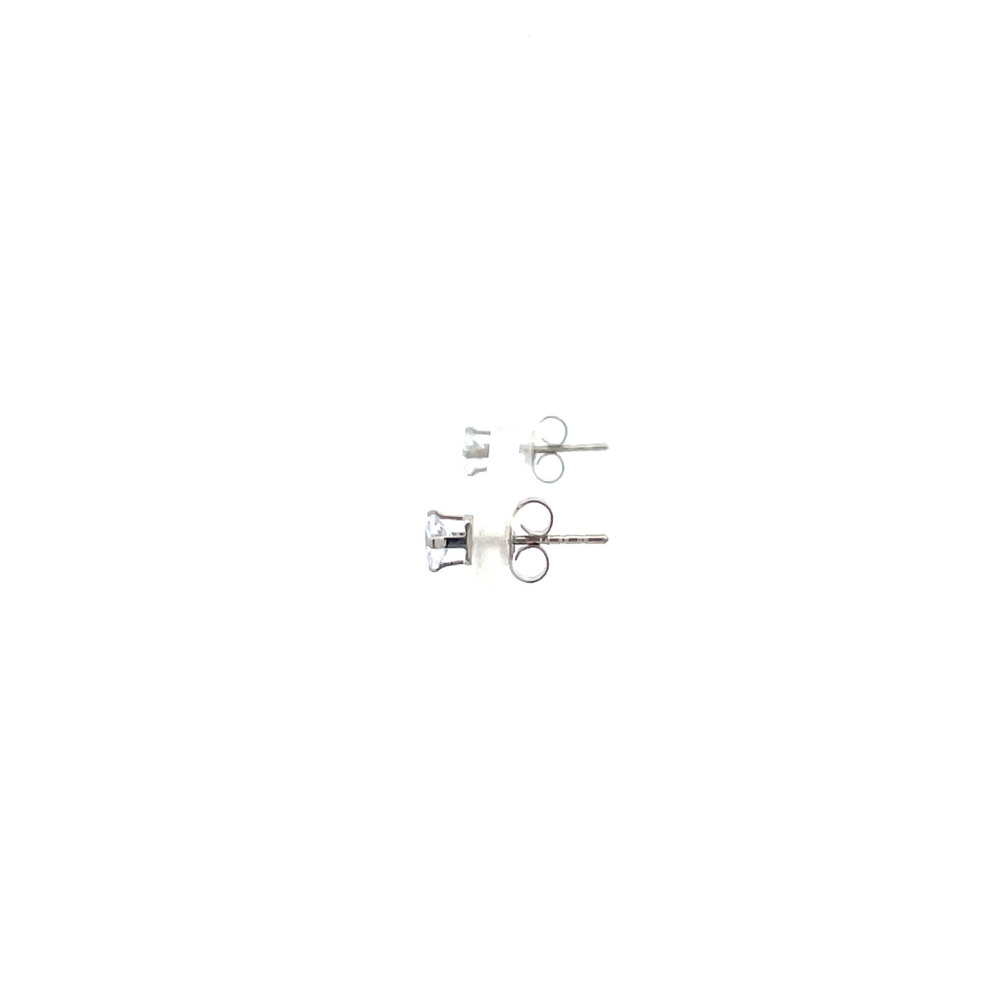 The One Cubic Zirconia Earrings Square - 4MM