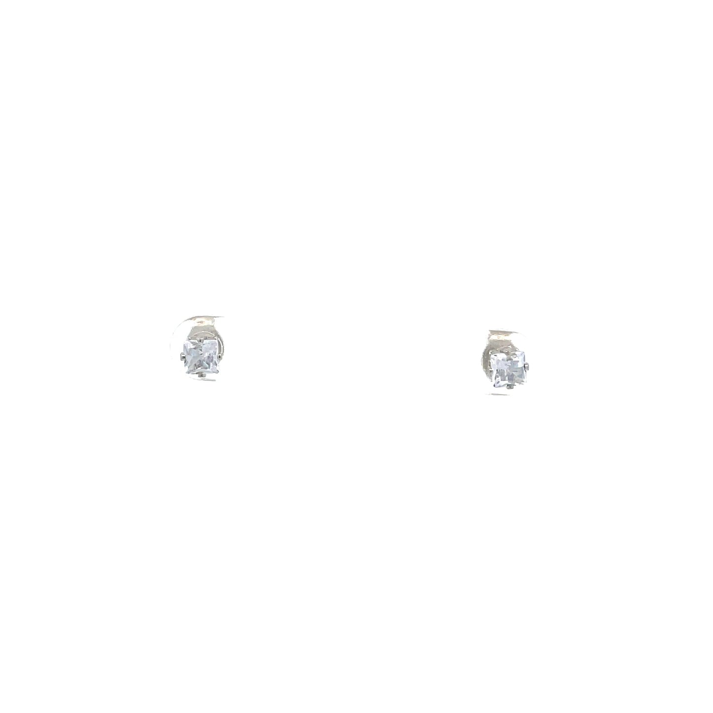 The One Cubic Zirconia Earrings Square - 4MM