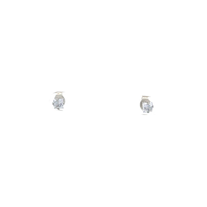 Cubic Zirconia Earrings Square - 4MM