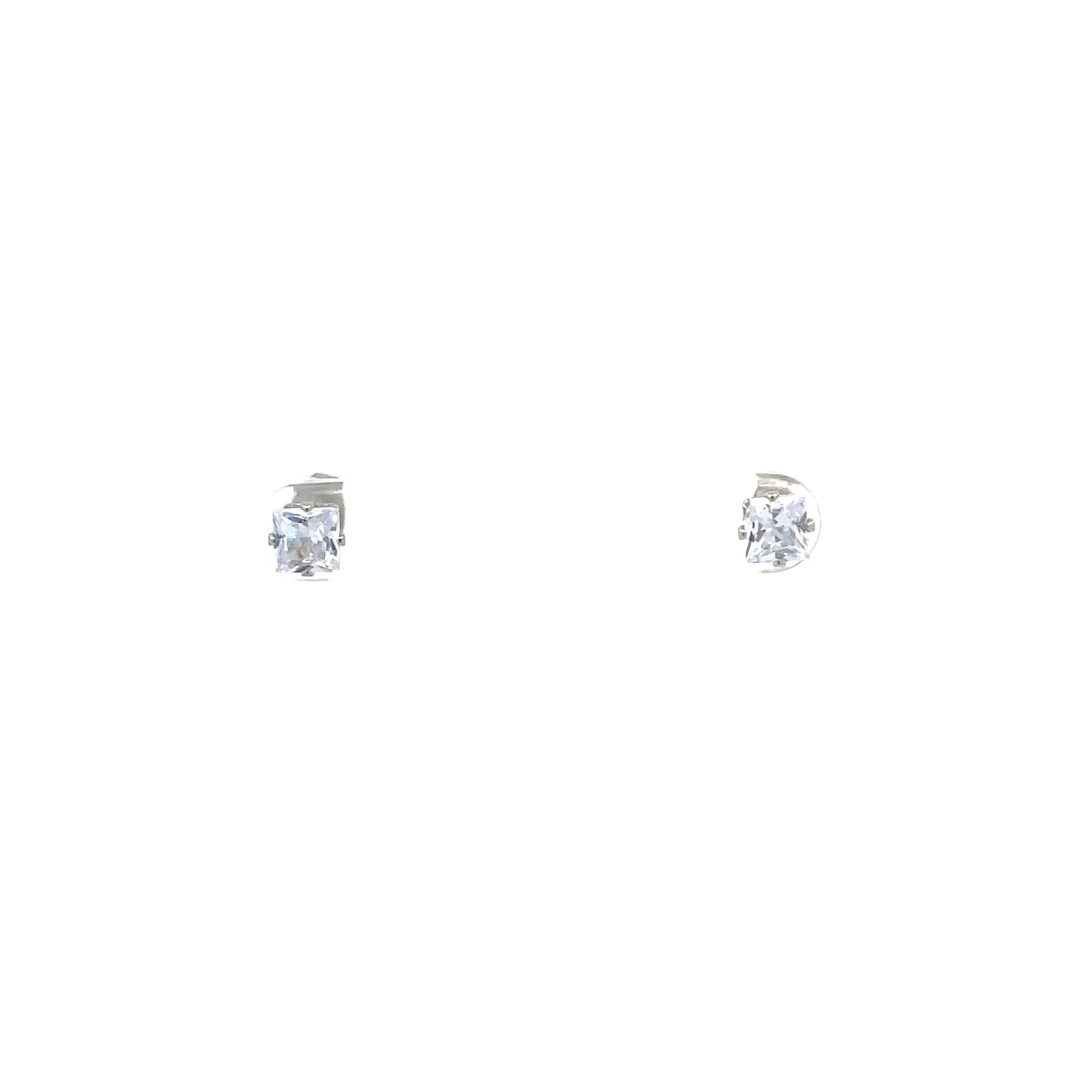 The One Cubic Zirconia Earrings Square - 5MM