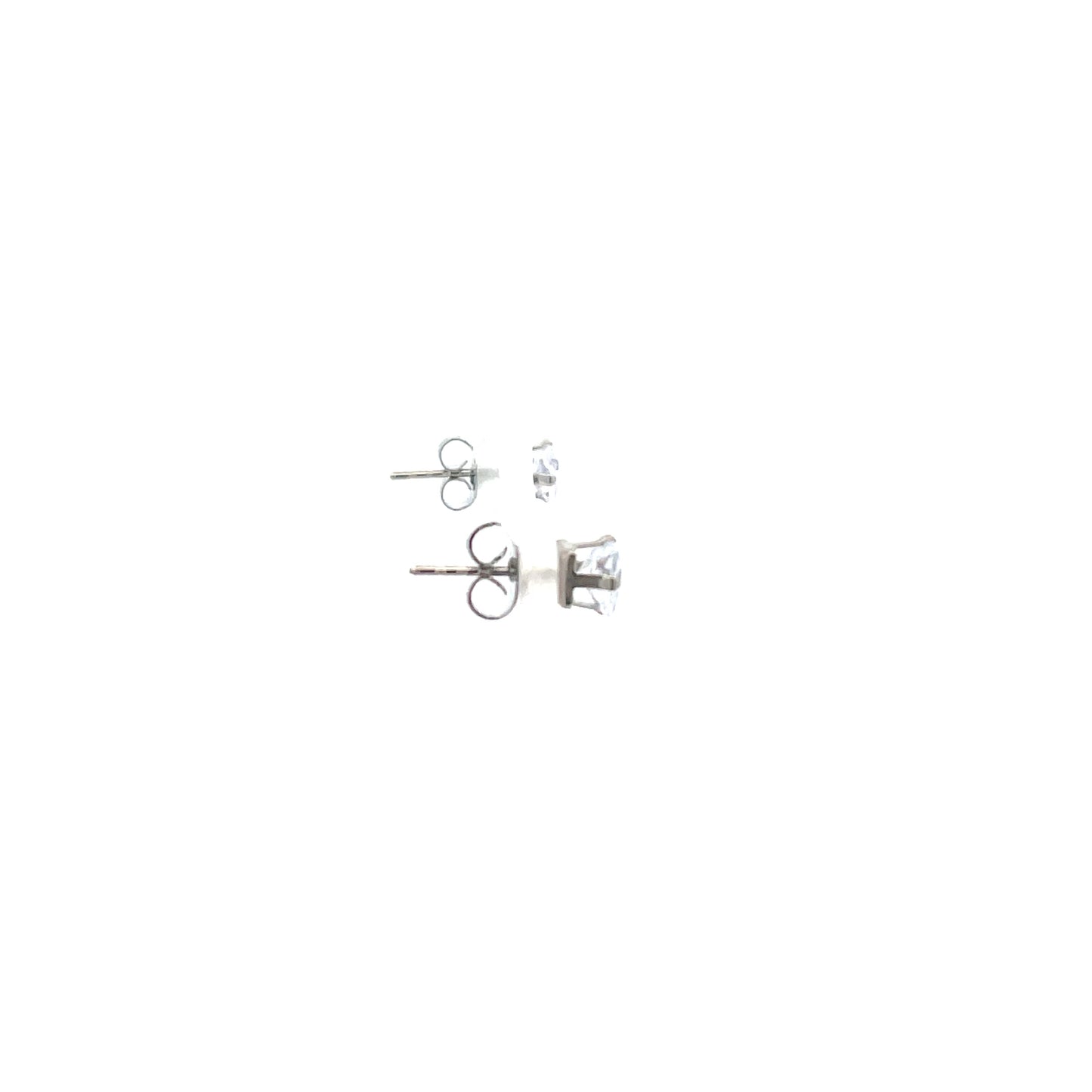 The One Cubic Zirconia Earrings Square - 5MM