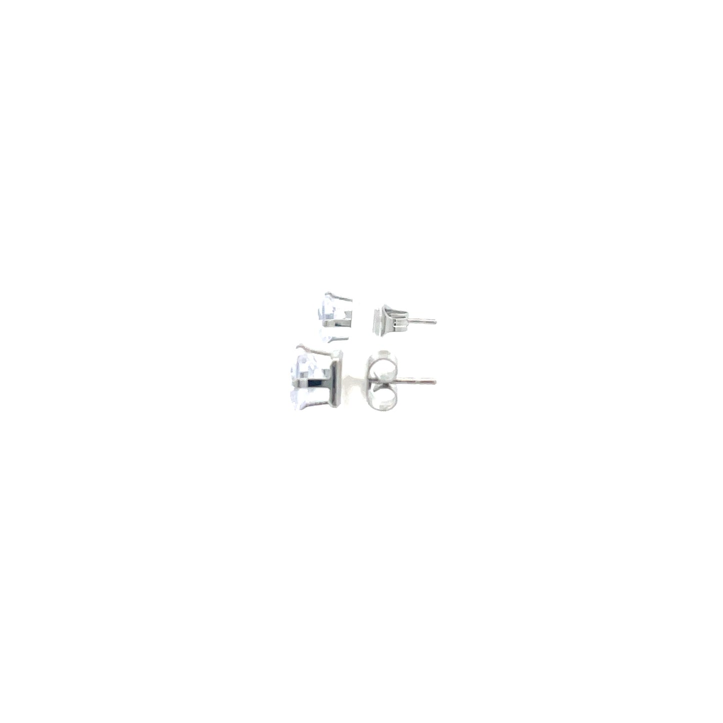 The One Cubic Zirconia Earrings Square - 6MM