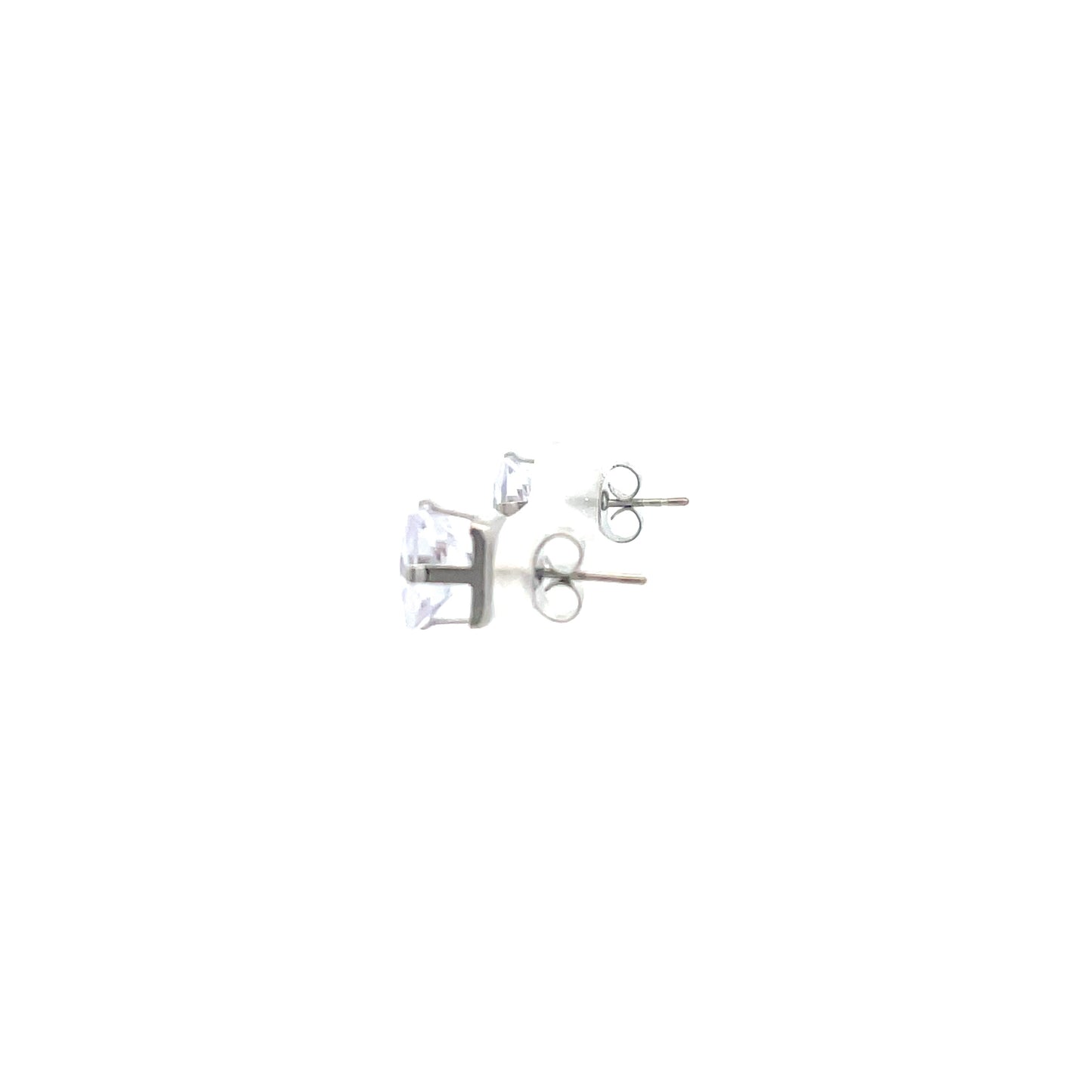 The One Cubic Zirconia Earrings Square - 8MM