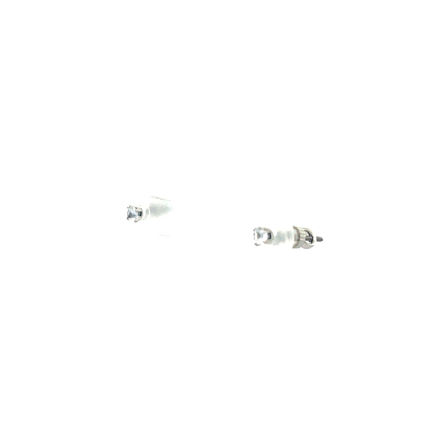 The One Screw Back CZ Round Earrings - 3MM