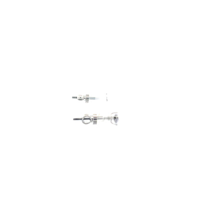 Screw Back CZ Round Earrings - 4MM