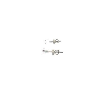 Screw Back CZ Square Earrings - 3MM