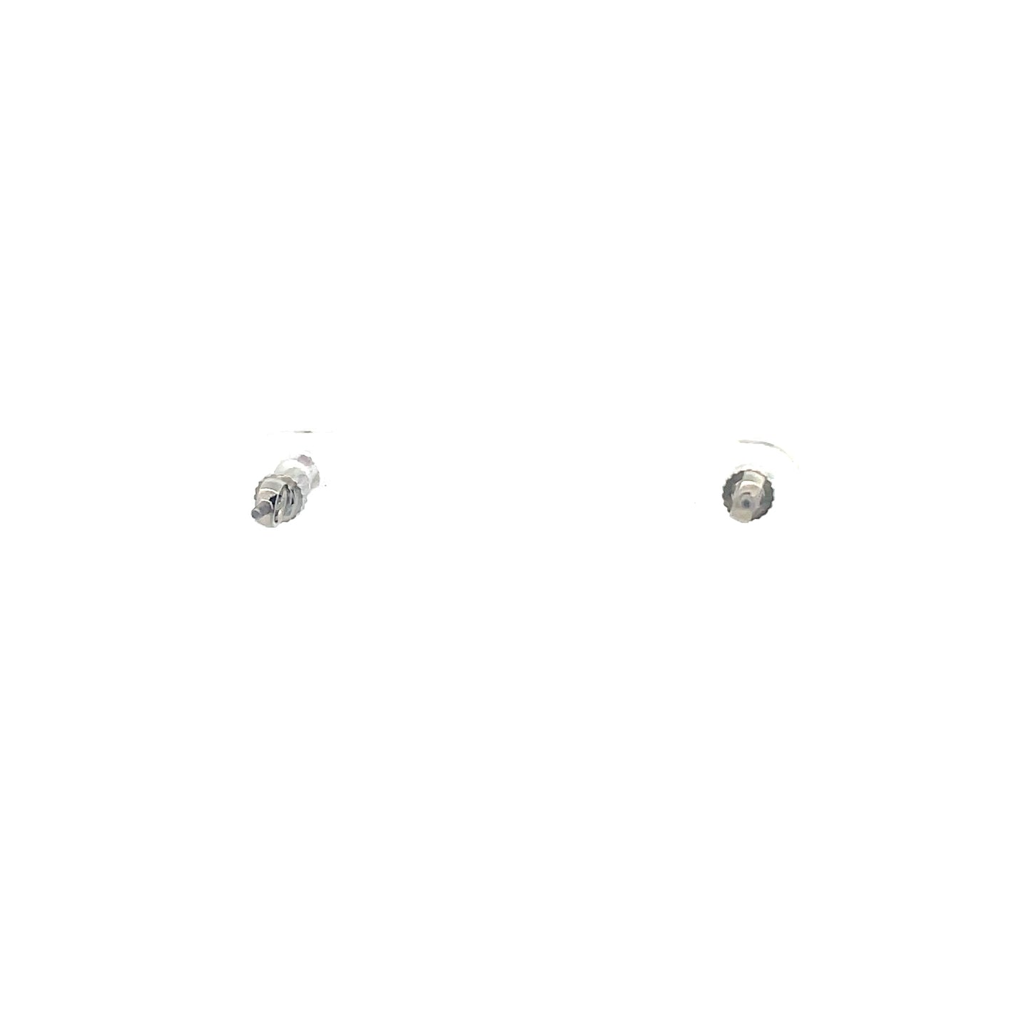 The One Screw Back CZ Square Earrings - 3MM