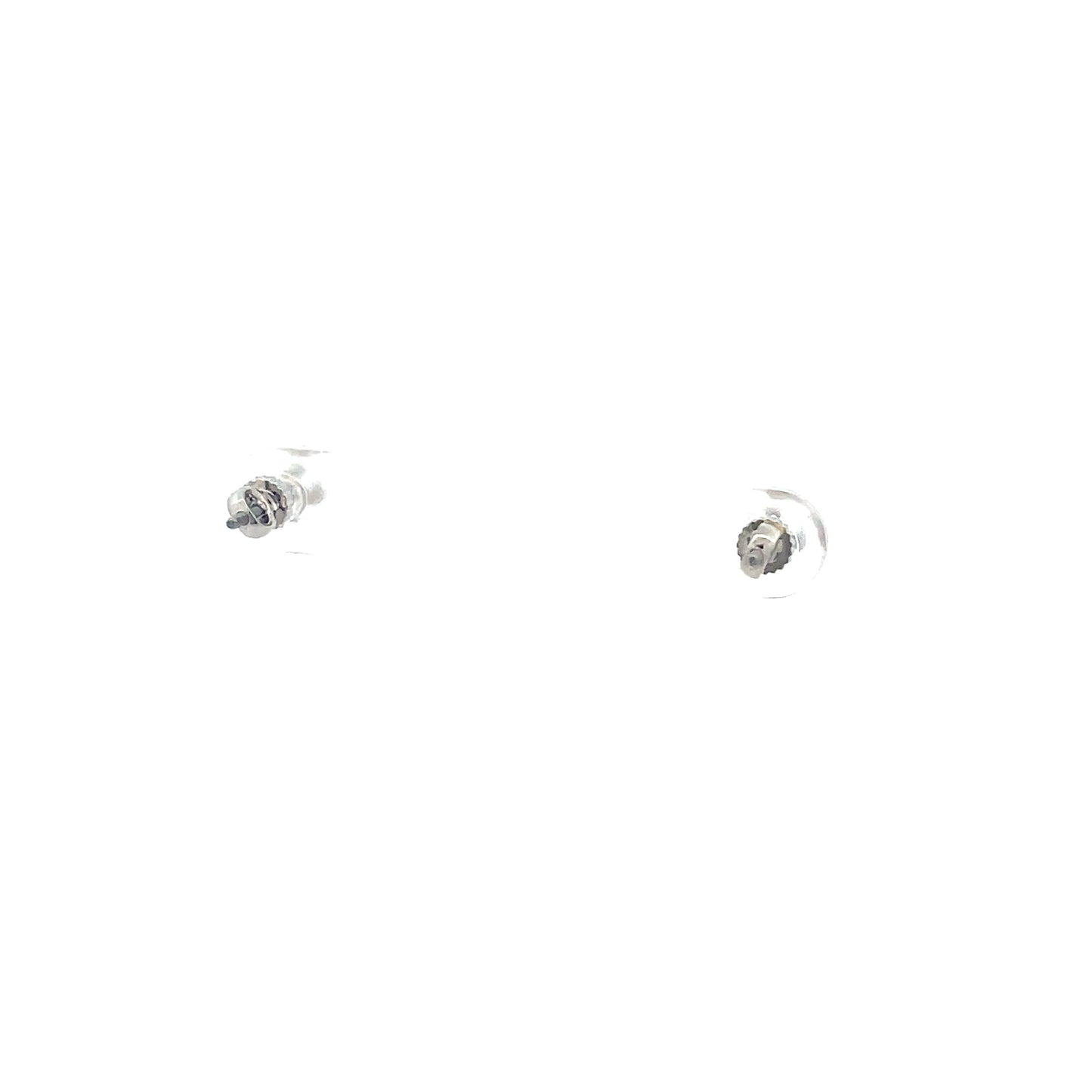 The One Screw Back CZ Square Earrings - 4MM