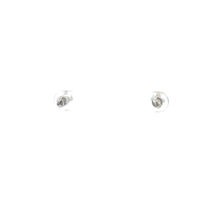 Screw Back CZ Square Earrings - 5MM