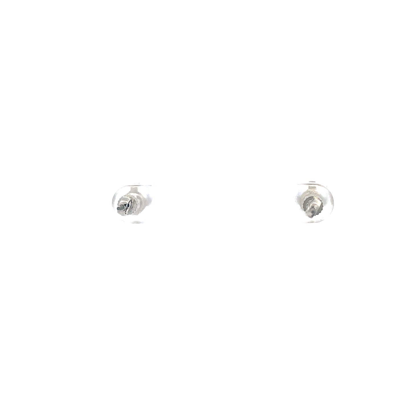 The One Screw Back CZ Square Earrings - 6MM