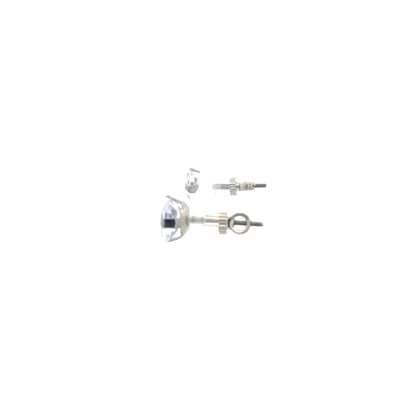 Screw Back CZ Square Earrings - 7MM