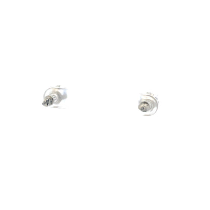 Screw Back CZ Square Earrings - 7MM