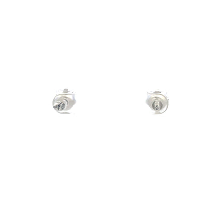 Screw Back CZ Square Earrings - 8MM