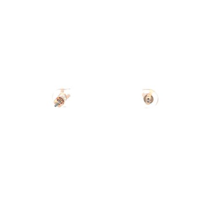 Screw Back CZ Round Earrings - 5MM