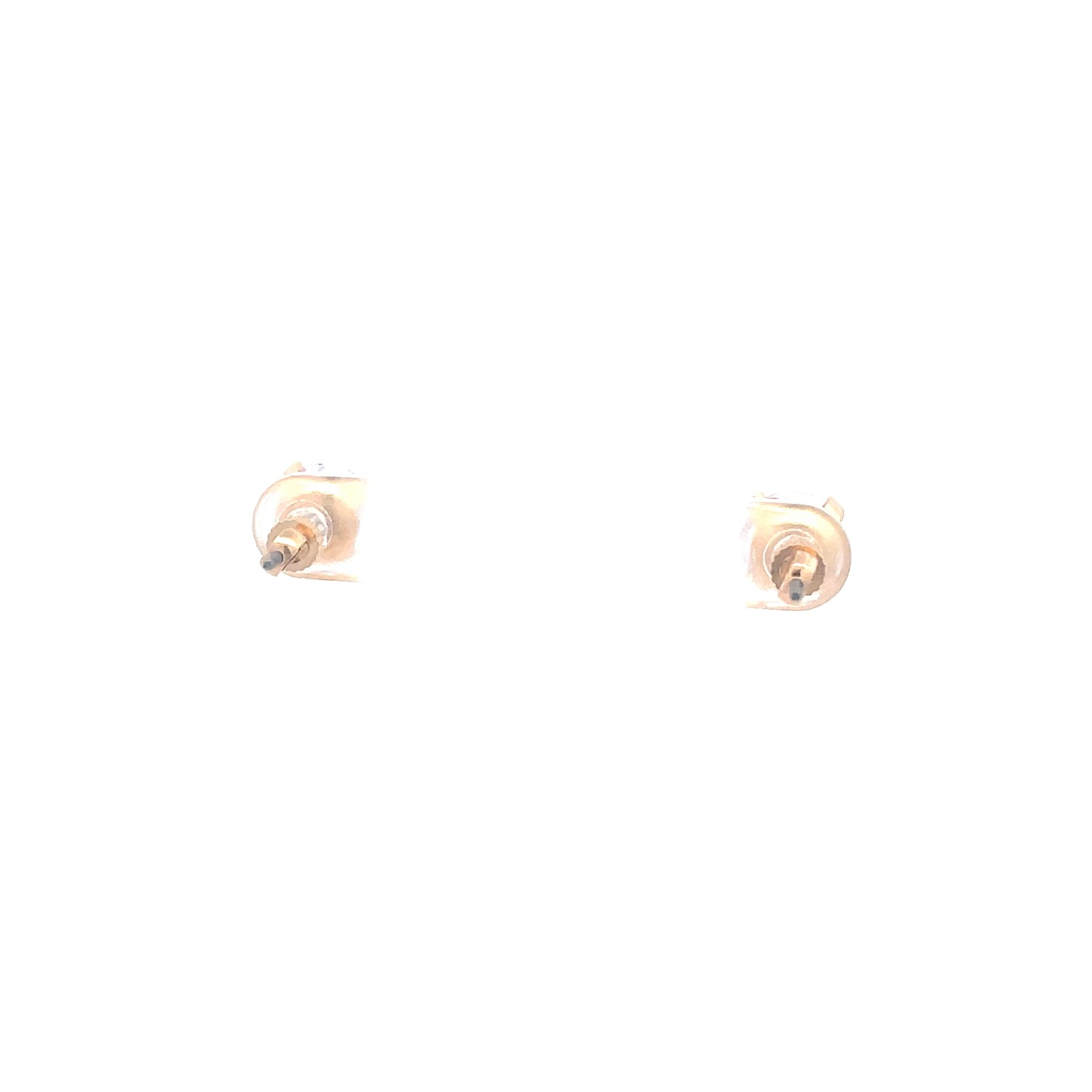 The One Screw Back CZ Round Earrings - 8MM