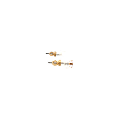 Screw Back CZ Square Earrings - 4MM