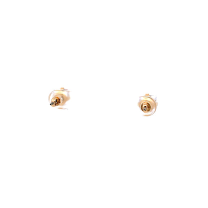 Screw Back CZ Square Earrings - 7MM