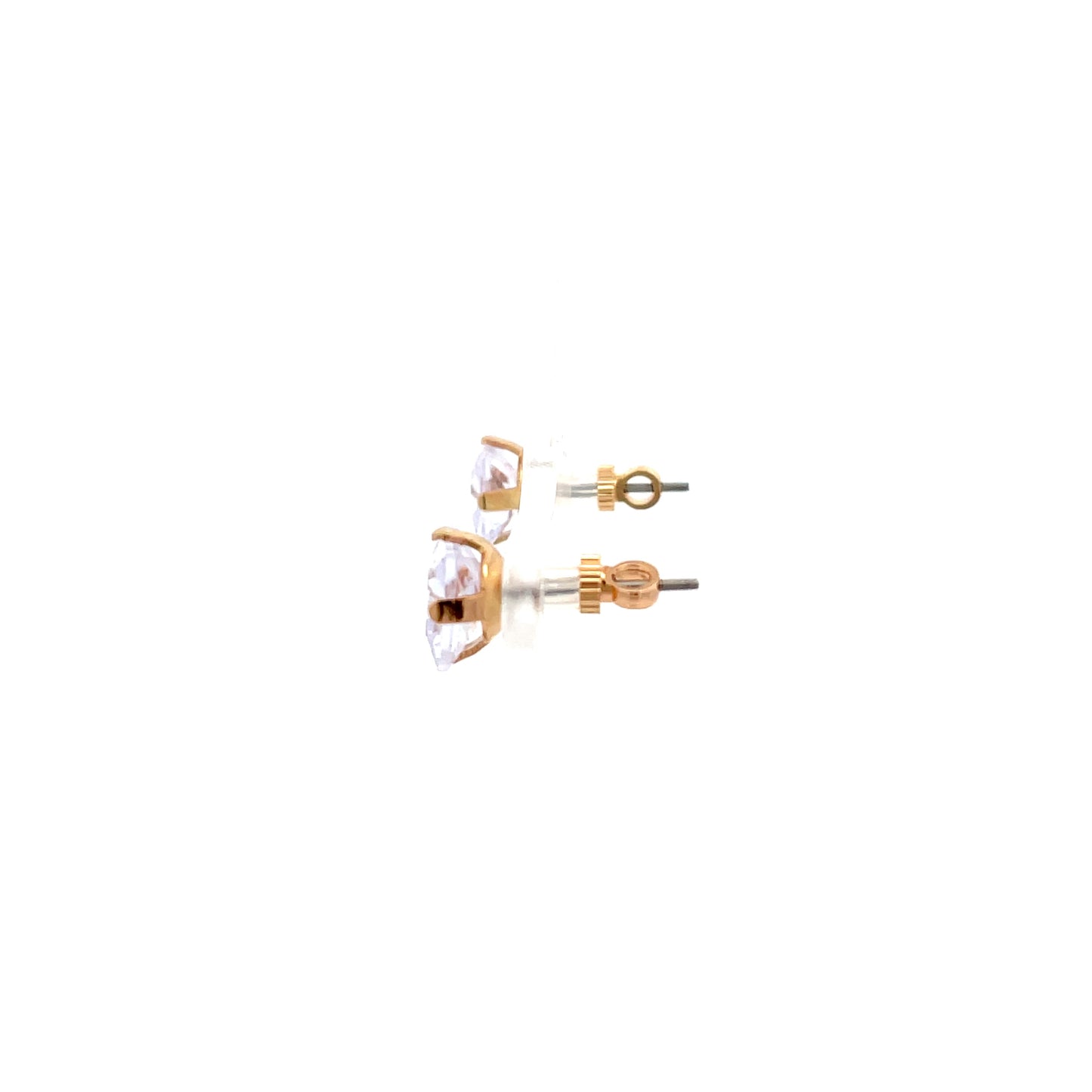 The One Screw Back CZ Square Earrings - 8MM