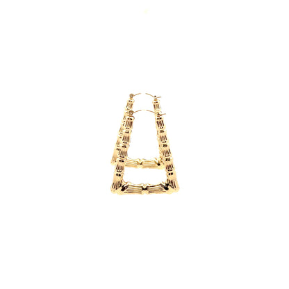 Bamboo Rectangle Earrings - Size 01